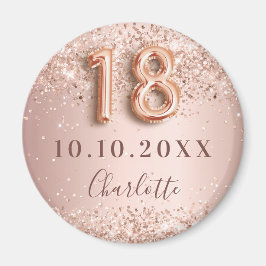 18. Rose Goldrot Save the Date Magnet