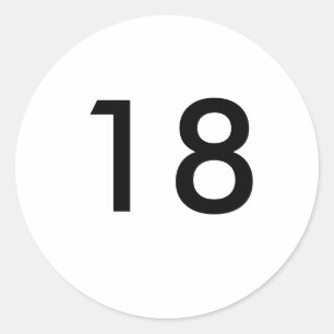 18. RUNDER AUFKLEBER