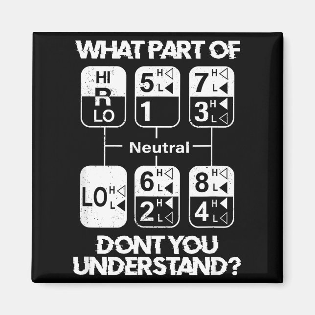 18 Speed What Don't You Understand Funny Truck Dri Magnet (Vorne)