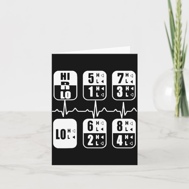 18 Speeds Shift Trucker Heartbeat Funny Truck  Karte (Vorderseite)