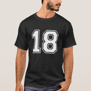 18 Sport Nummer Fan Best Player Nummern Spiel Winn T-Shirt