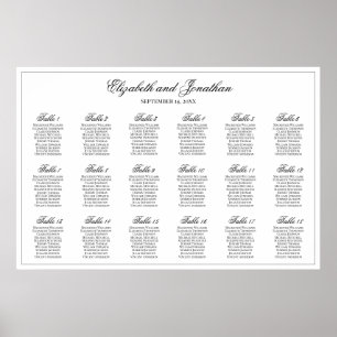 18 Tabelle Einfache Eleganz Hochzeitskarte Poster