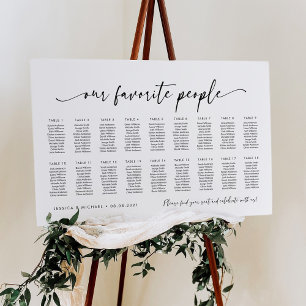 18 Tische: Der Sitzplan Unserer Lieblingsleute Poster