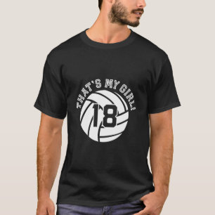 18 Volleyball-Spieler T'S Meine Cheer-Mutter Vater T-Shirt