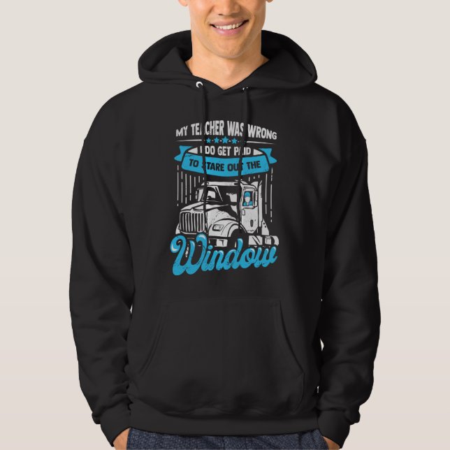 18 Wheeler for a Truck Driver Hoodie (Vorderseite)
