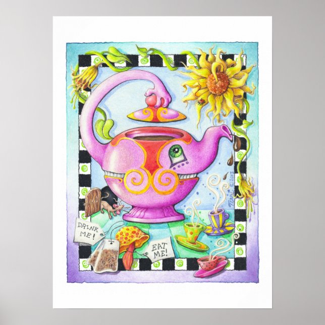 18"x24" ARCHIVALDRUCKER - MAD ÜBER TEA-PARTY Poster (Vorne)