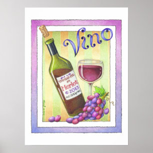 18"x24" ARCHIVDRUCK, DU HATTST MICH BEIM MERLOT, W Poster