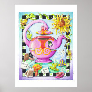 18"x24" ARCHIVDRUCK - VERRÜCKT NACH TEAPARTY Poster