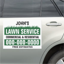 18" X 24" Beruflicher Lawn Service Auto Magnet