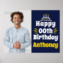 18" x 24" Happy Birthday Any Year Paper Poster