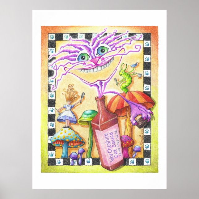 18:x 24" POSTER - WorCHESHIRE CAT (Vorne)