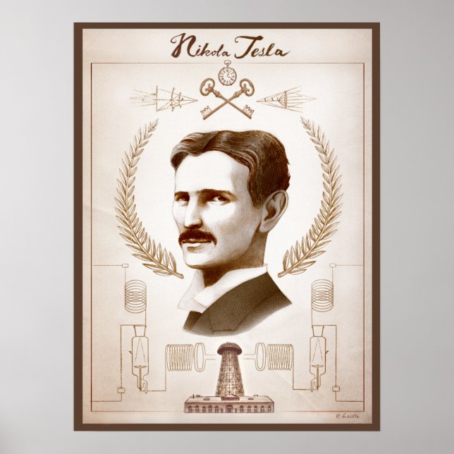 18 x 24 Zoll Tesla-Poster Poster (Vorne)