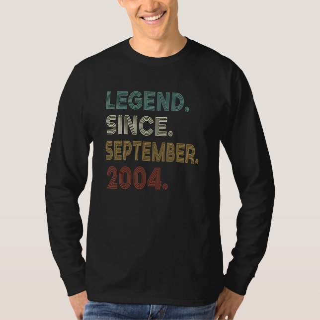 18 Years Old  Legend Since September 2004 18th Bir T-Shirt (Vorderseite)