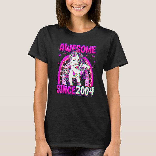 18 Years Old Unicorn Flossing 18th Birthday Girl U T-Shirt (Vorderseite)
