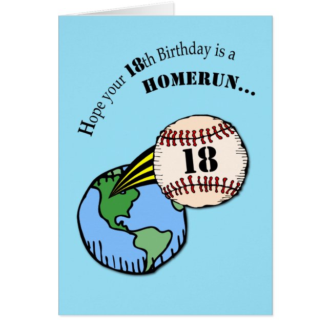 18th Birthday Baseball Home Run (Vorne)