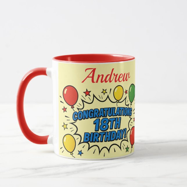 18th Birthday Mug Tasse (Links)
