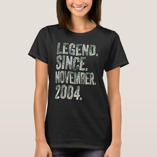 18th Birthday  November Born 18 Years Legend Since T-Shirt (Vorderseite)