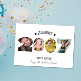 18th birthday Photo Collage established 2007 Dankeskarte