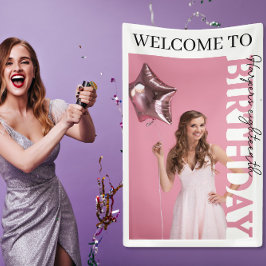 18th Birthday Photo college Party  Banner