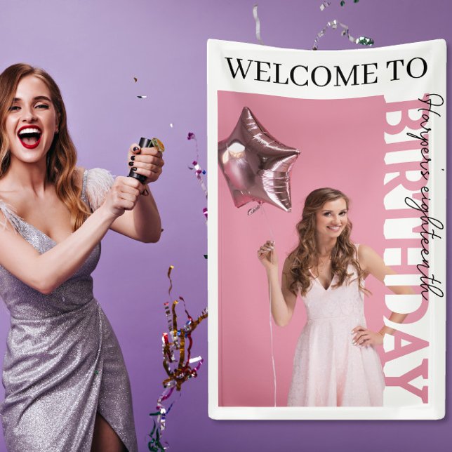 18th Birthday Photo college Party  Banner (Von Creator hochgeladen)