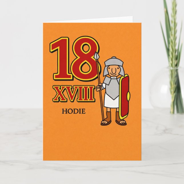 18th Birthday – Roman Numeral XVIII Ancient Rome Karte (Vorderseite)