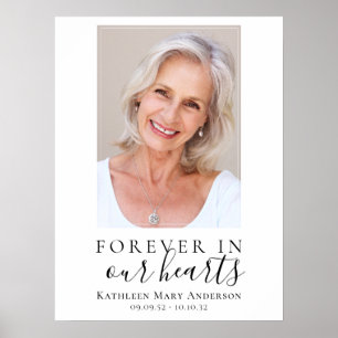 18x24 Für immer in unseren Herzen Foto-Trauer-Will Poster