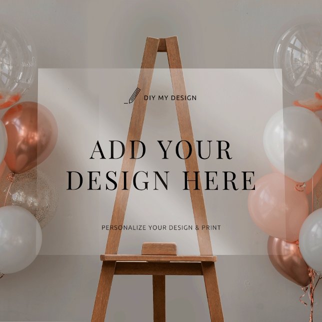 18x24" horizontaler Sonderzeichendruck Acrylschild (Custom artwork horizontal 24x18" acrylic event sign)