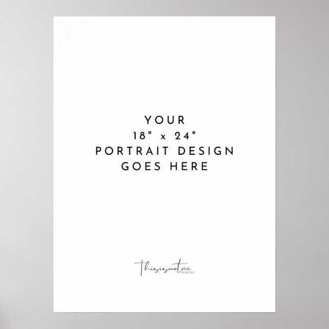 18x24" Portrait Vertikales Template Poster (Vorne)
