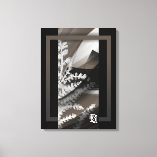 18x24"Terra’s Tender Whisper Abstract Brown Flower Leinwanddruck (Vorderseite)