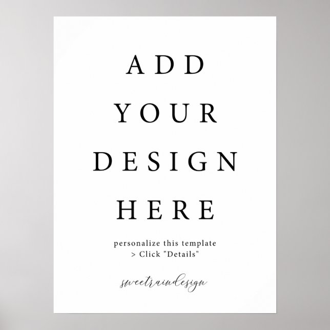 18x24" Vertikal/Portrait-Poster-Zeichen Poster (Vorne)