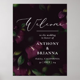 18x24 Zoll Moody Lila Boom Hochzeitsempfang Poster