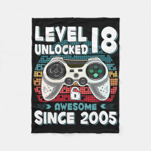 18yr Bday Son Boy Funny Gamer 18. 18 Jahre alt Bir Fleecedecke