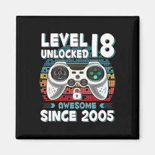 18yr Bday Son Boy Funny Gamer 18. 18 Jahre alt Bir Magnet