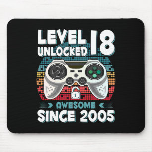 18yr Bday Son Boy Funny Gamer 18. 18 Jahre alt Bir Mousepad