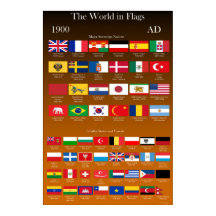 1900 AD Flaggen der Welt