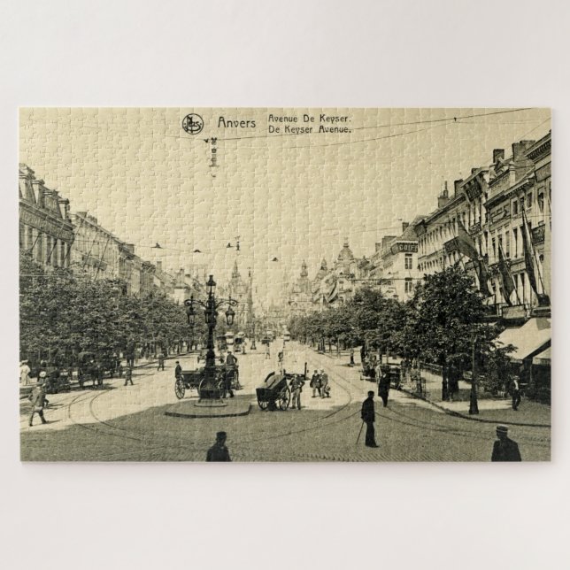 1900 Antwerpen De Keyser Avenue Antwerp Anvers Puzzle (Horizontal)