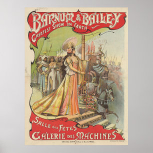 1900 Edel Barnum Bailey Schönheitsposter Poster