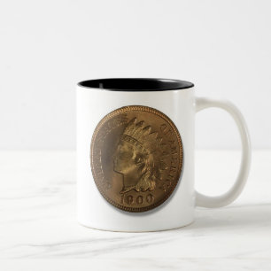 1900 Inder-Hauptpenny Zweifarbige Tasse