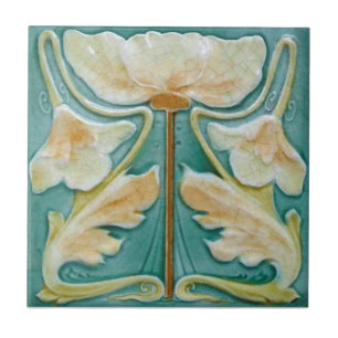 1900 Malkin Art Nouveau Floral Repro Imitats Relie Fliese
