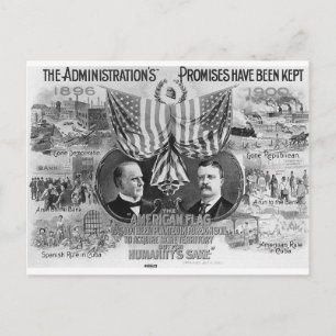 1900 Mckinley-Teddy Roosevelt Postkarte
