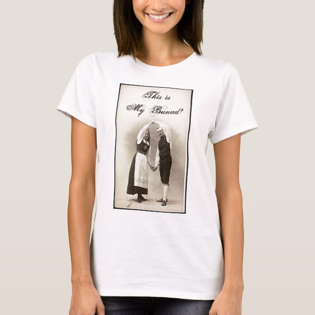 1900 Norweger Bunad Tänzer T-Shirt (Vorderseite)