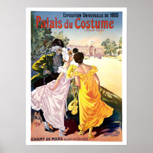 1900 Paris World Expo Frankreich Jahrgang Reise Poster