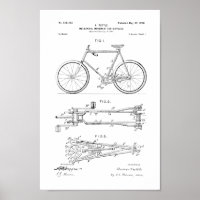 1900 Vintage Fahrradpatentdruck Farbe anpassen