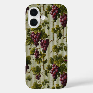 1900 Vintage Trauben Botanisches Design Frucht iPhone 16 Hülle