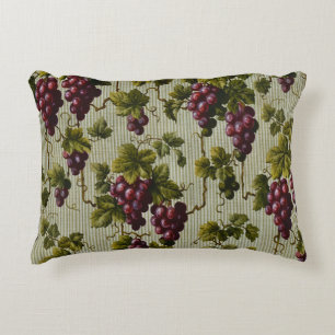 1900 Vintage Trauben Botanisches Design Frucht Dekokissen