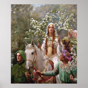 1900 von John Collier, Königin Guineveres Maying Poster