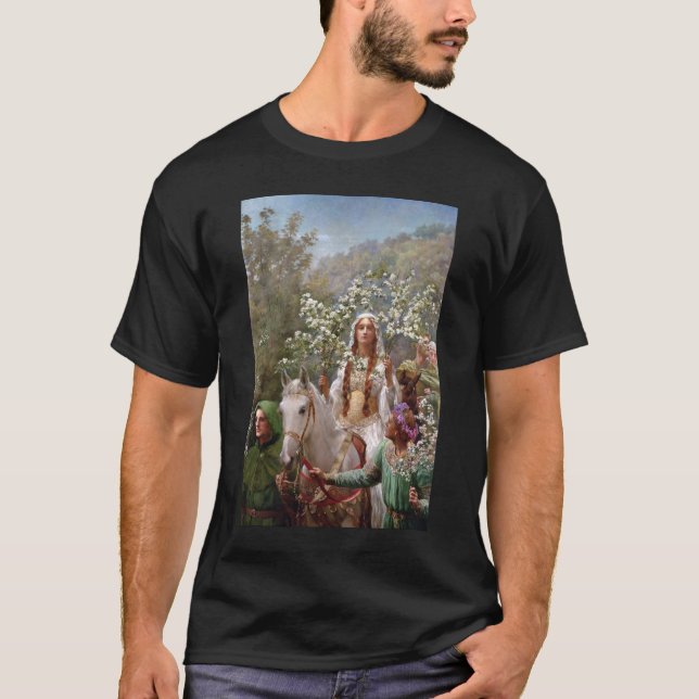 1900 von John Collier, Königin Guineveres Maying T-Shirt (Vorderseite)