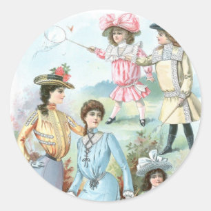 1900er Mode Hüte Runder Aufkleber