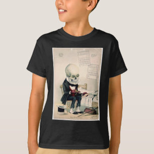 1900sschädel, skeleton pharmazeutische Anzeige T-Shirt