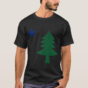1901 Alte erste Flagge von Maine Pine Tree und Sta T-Shirt